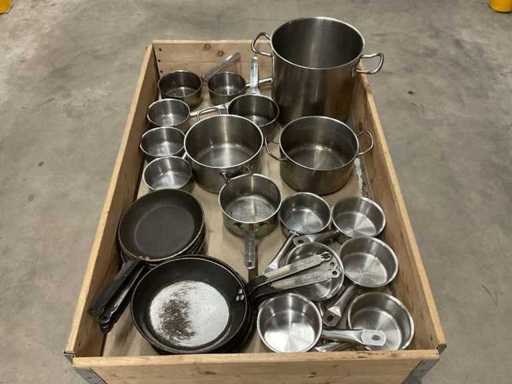 Partij kook- en koekenpannen