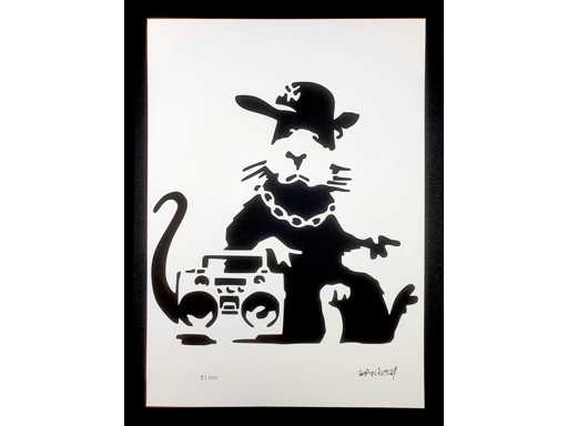 Banksy (geboren in 1974), gebaseerd op - Rat Rap