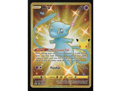 2021 Shiny Mew Full Art Celebrations 025/025 Pokémon card