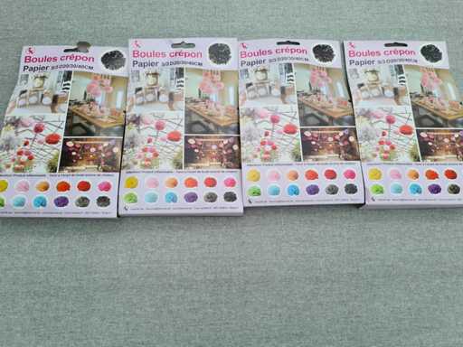 Decoratie zwarte pompons