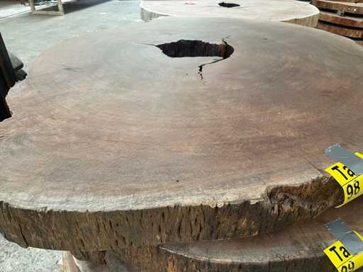 Guyana Teak houten schijf 1300mm