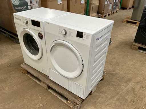 Beko WTV8716XWWST & DC7230BX1 Wasdroger en wasmachine (2x)