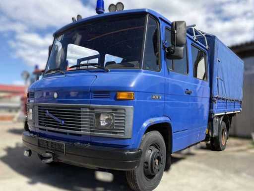 MERCEDES-BENZ 407D Doppelkabine Pritsche Plane - THW - Oldtimer - Motor läuft - 69.089 km