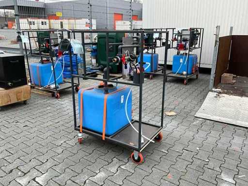 Mobiele sanitair leiding reinigingsunit