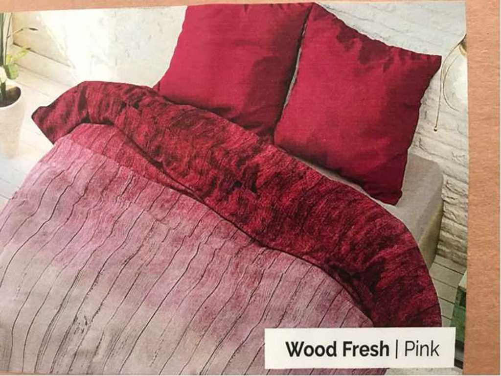 wood fresh pink 140/200 - dekbedovertrek (12x)
