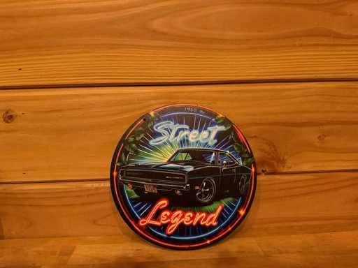 Metal advertising sign round 20cm