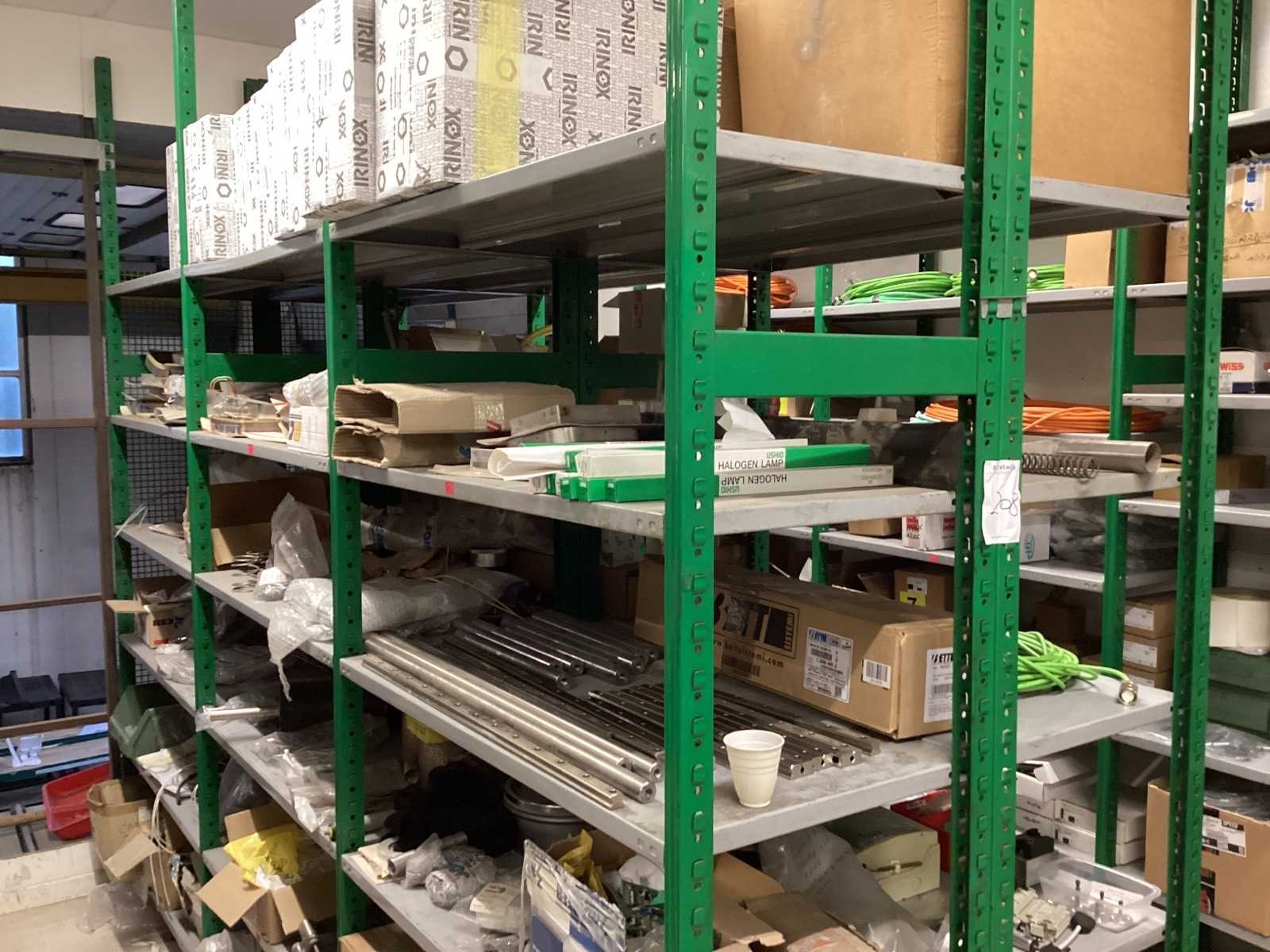 various materials on double shelving