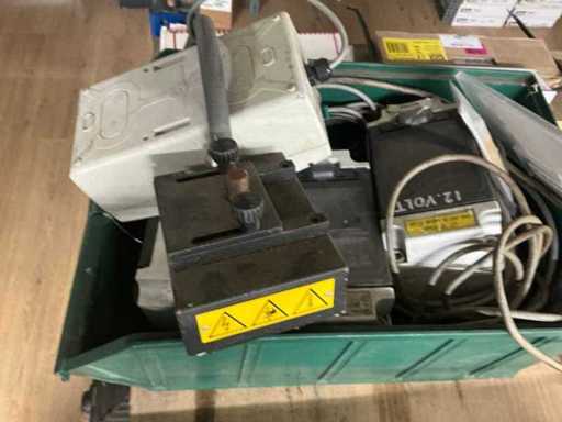 Stacking bin with control box and various