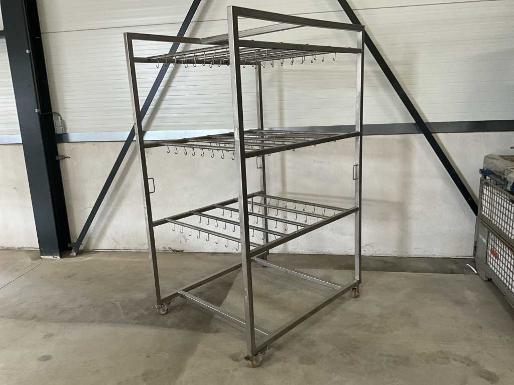 Stainless steel mobile drying rack