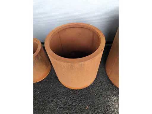 "TerraCorten Round 40*40" - Corten Steel Planter