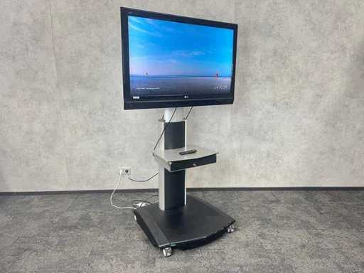 LG – 47" Full-HD-Monitor auf mobilem Stativ