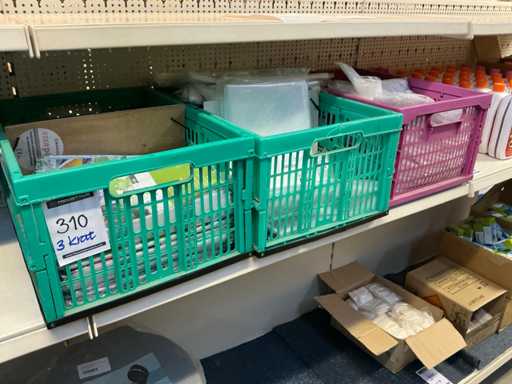 Feuille de sol et papier aluminium dans la caisse (3x)