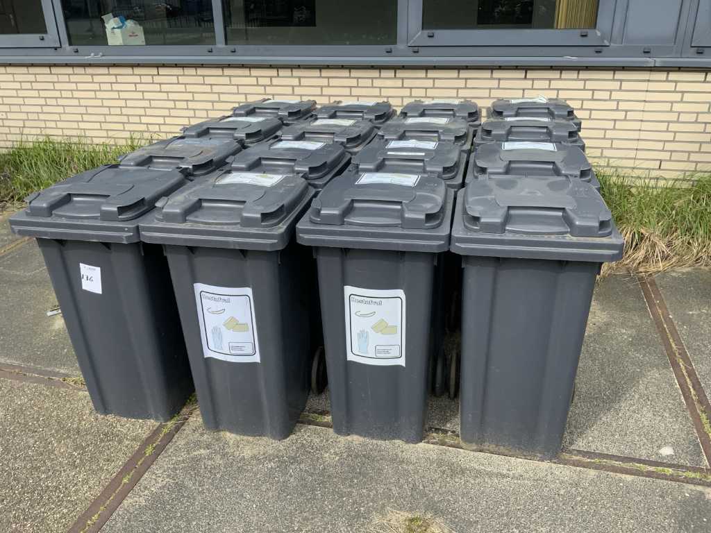 Mülleimer auf Rädern EN 840-1/120 L-60Kg Abfallbehälter (16x)