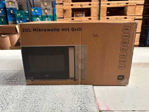 Okay. 20-Liter-Mikrowelle mit Grillfunktion