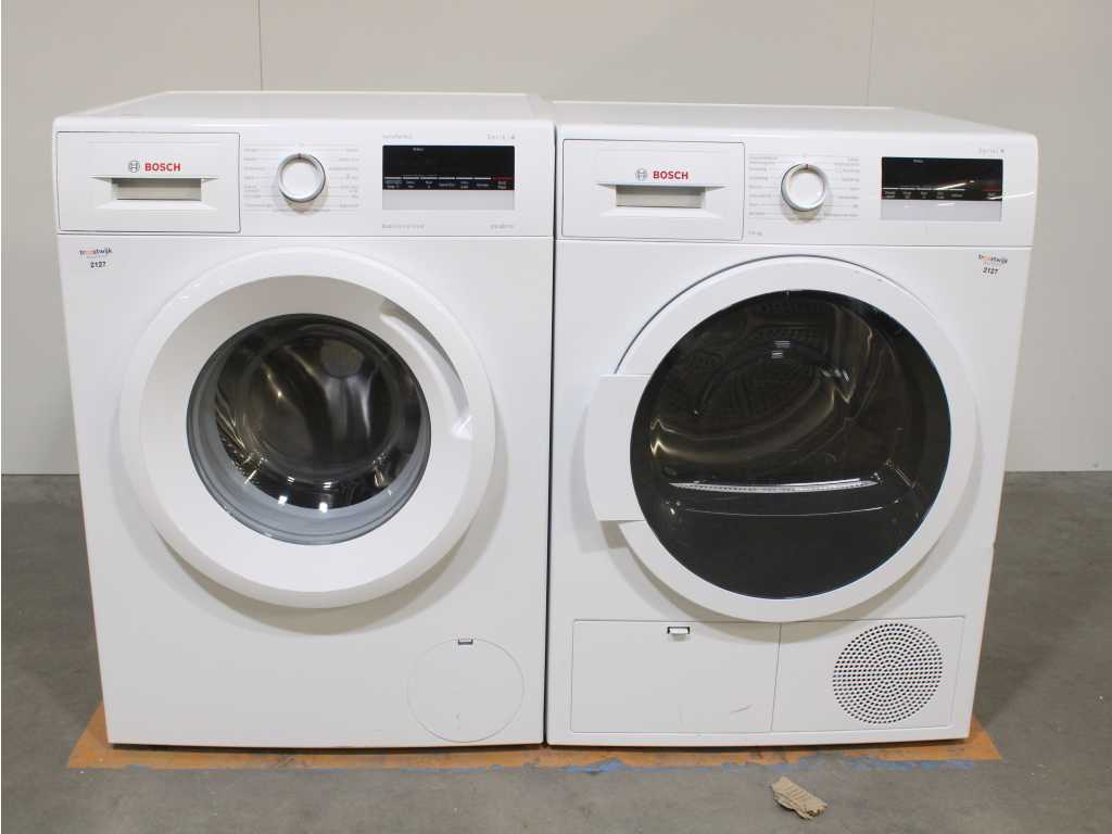 Bosch Series|4 VarioPerfect EcoSilence Drive Washing Machine & Bosch Series|4 Dryer