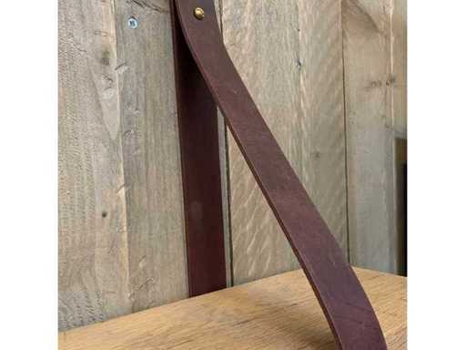 (7x) Set Leren Plankdragers - Vintaged Used Aubergine - 85x4 cm