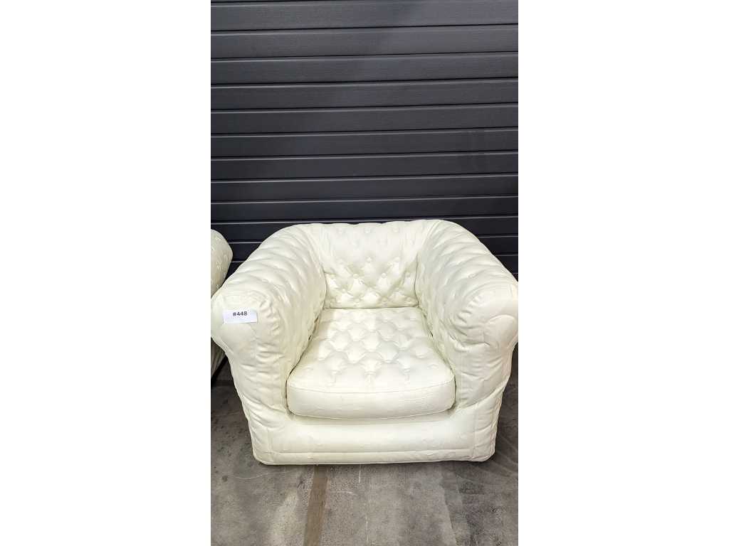 Chesterfield Sofa + Sessel Set (2x) 