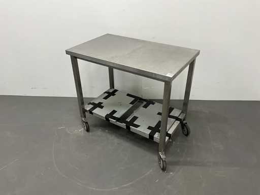 Table de travail mobile en acier inoxydable