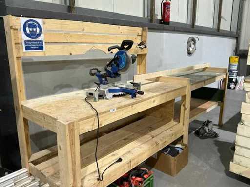 Scie à onglets Lux avec établi en bois