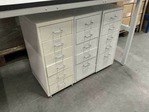 Verrijdbare ladeblokken 28x41x69cm (3x)