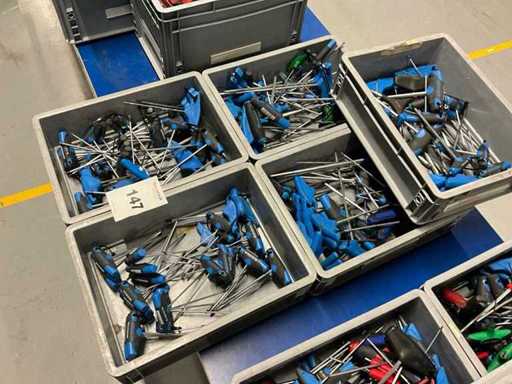 Serie de chei torx/hexagonale cu unghi drept