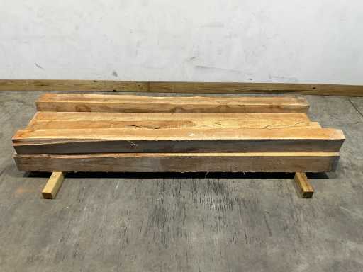 Teakholzbalken getrocknet 240x12-20 cm (6x)