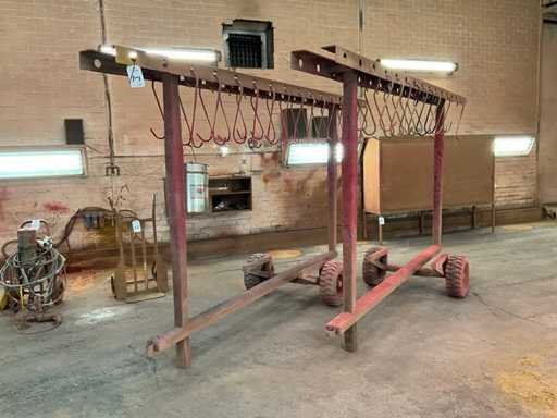 Carrello spray per cabina di vernice (2x)