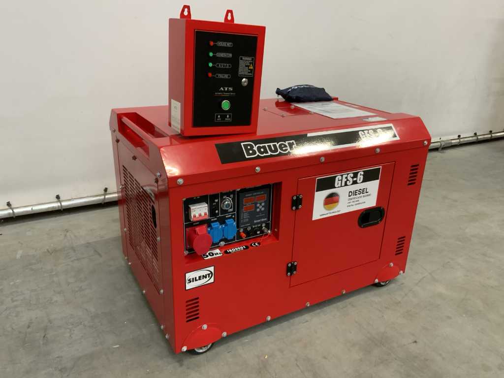 Bauer GFS-6 Diesel generator 6.5KW ATS