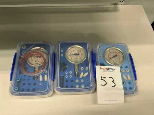 Wika Gevulde drukmeter EN837-1 5 bar/vacuum (3x)