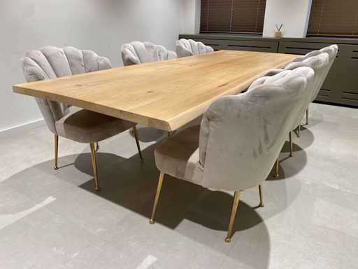 Richmond - 6p Design Set 280x106 - Baumstamm/ Schalenstuhl