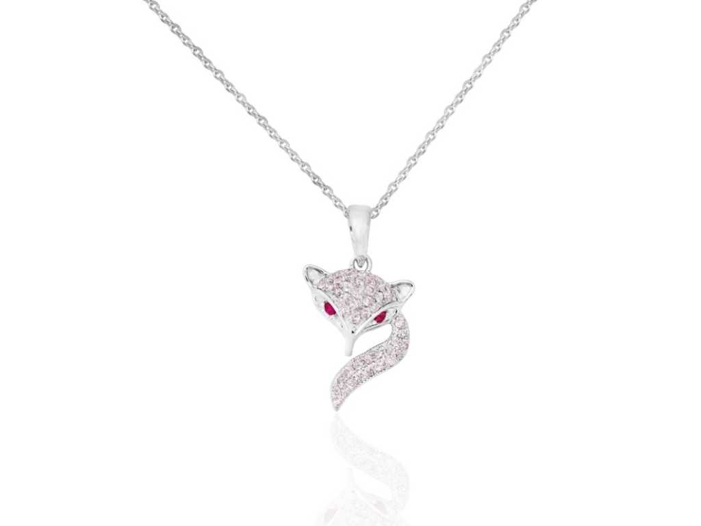 Ciondolo di design di lusso Diamante rosa naturale molto raro 0,36 carati