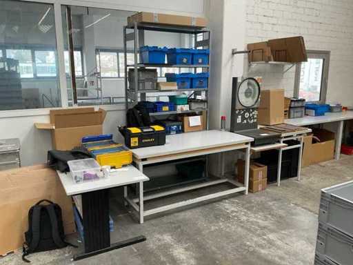 Packplatz, mit Federwaage