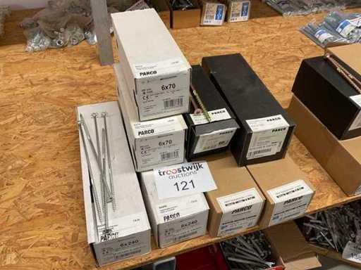 8 Kartons lange Holzschrauben