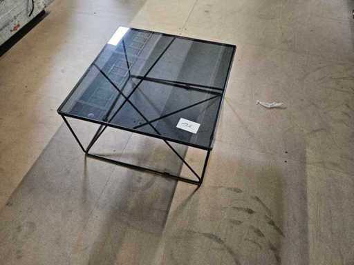 Table basse en verre noire 70x70cm