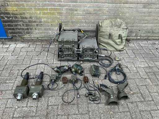 Philips - Military Communication Equipment v.v. radio units/transceivers. Headsets, antenna unit, connectors and accessories