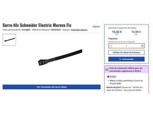 Schneider - MUREVA - Clemă de instalare PA12 132x9 PER 100 (500x)