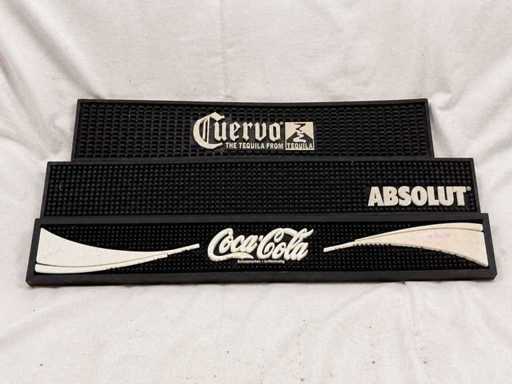 Coca-Cola / Absolut / Jose Cuervo - Set di tappetini da bar (3 volte)