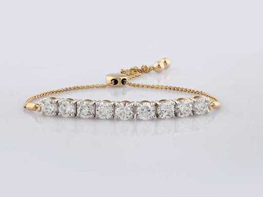 14 KT geelgouden armband met 4,16 cts natuurlijke diamant