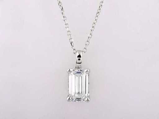 925 Silver White Pendant With Lab Grown Diamond