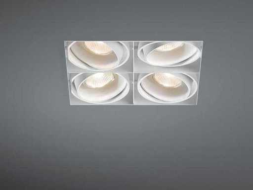 4 x Ledsc4 Quad Minigrid in trimmloser weißer Leuchte