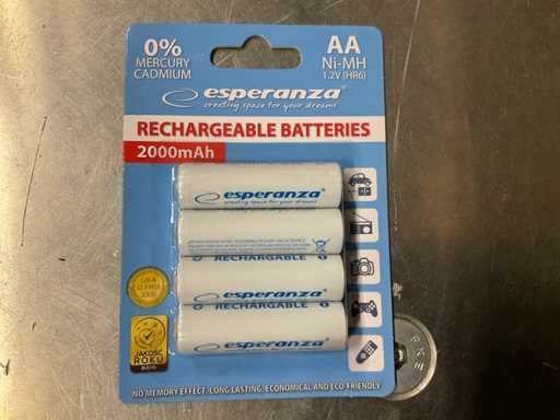 Esperanza Batterijpacks ( 4 stuks per pack ) (19x)