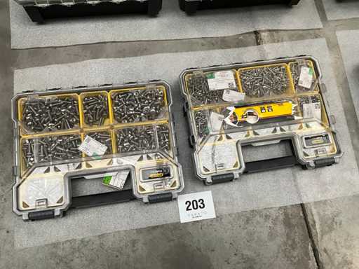 Stanley FATMAX Verdeelkoffers (2x) met inhoud