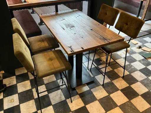 Middelhoge bartafel met 4 barkrukken