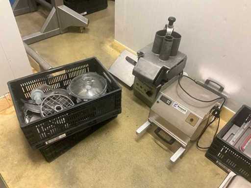 Batch of various stainless steel devices/machines and accessories