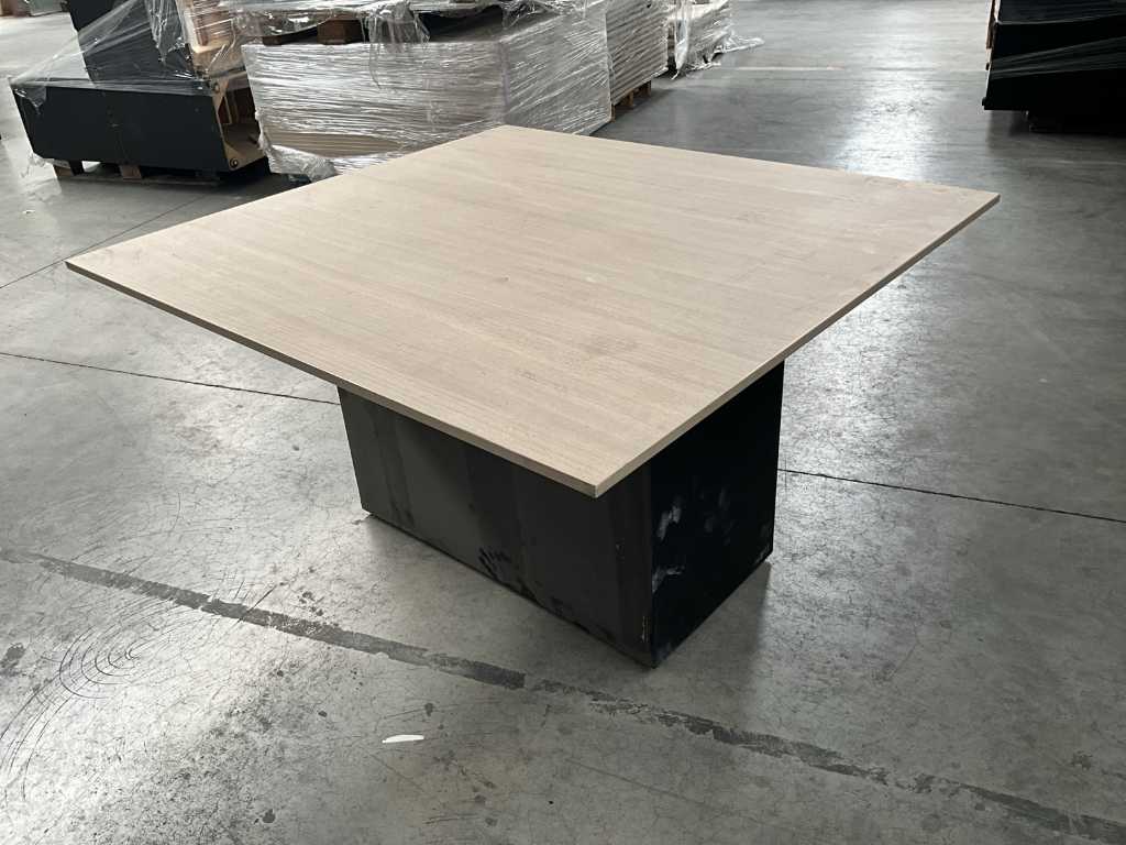 12 plateaux de table en bois avec pied de table