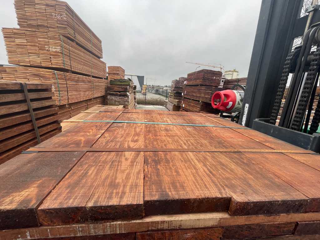 Walaba hardwood rules finely sawn 33x160mm, length 95cm (102x)