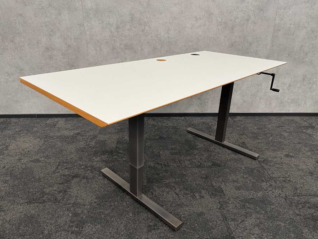 TwinForm - scrivania a tracolla di design 175x80 - struttura laccata trasparente