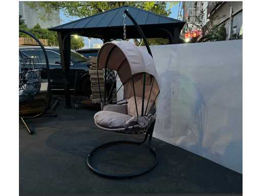 Maxxgarden-Barton 88701 SKU93911 Patio-Schaukelstuhl-Tan (7x)