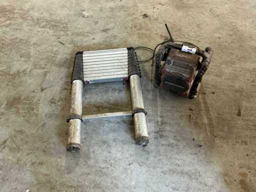 Telescoopladder Telesteps + bouwradio Perfectpro