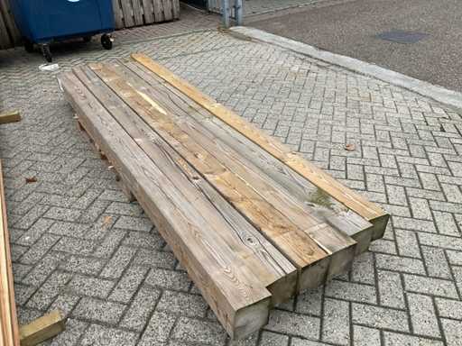 Kiefernimprägnierter Gartenpfosten 30x14x14 cm (5x) 